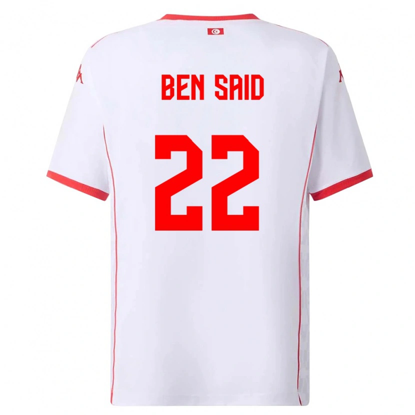 Danxen Women Tunisia Bechir Ben Said #22 White Red Away Jersey 26-28 T-Shirt