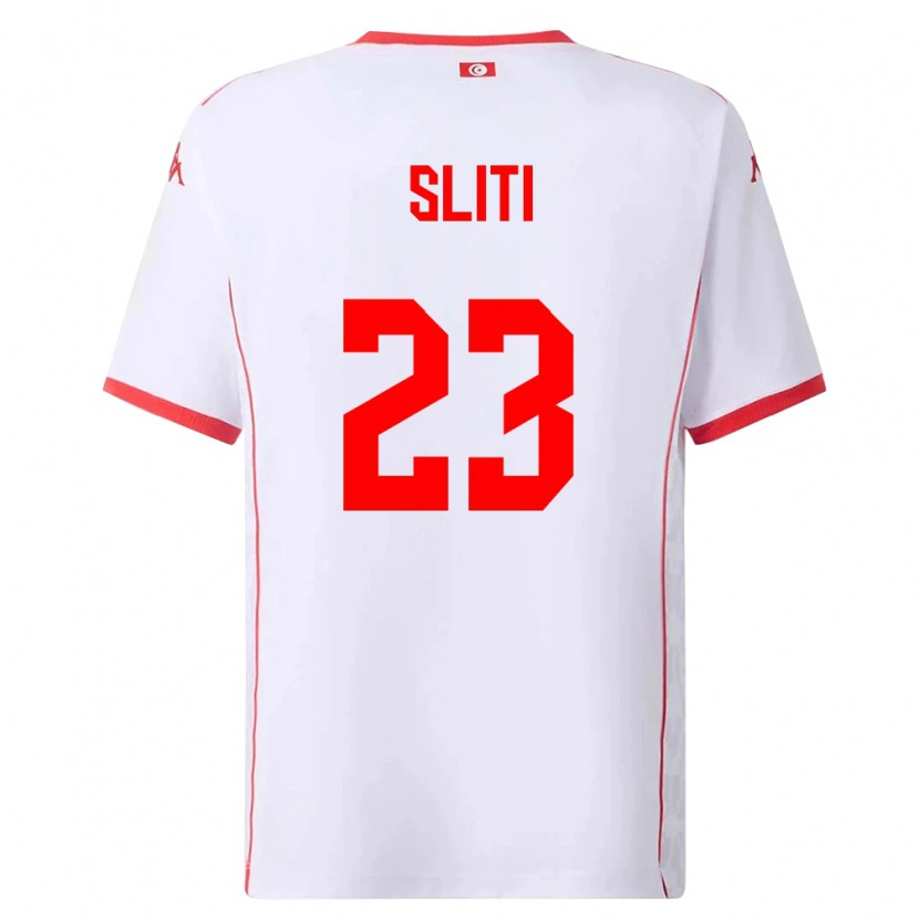 Danxen Women Tunisia Naïm Sliti #23 White Red Away Jersey 26-28 T-Shirt