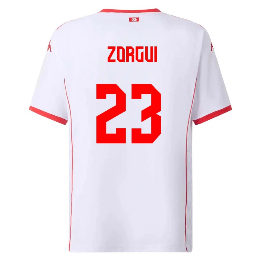 Danxen Women Tunisia Sofyane Zorgui #23 White Red Away Jersey 26-28 T-Shirt