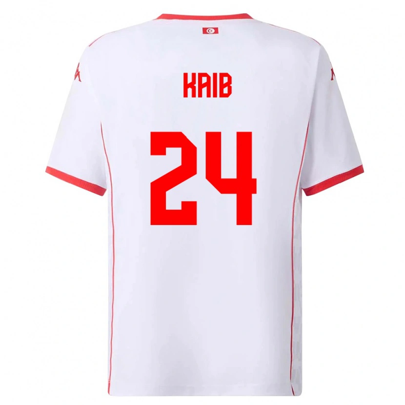 Danxen Women Tunisia Rami Kaib #24 White Red Away Jersey 26-28 T-Shirt