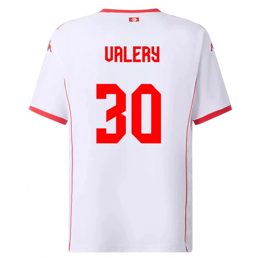Danxen Women Tunisia Yann Valery #30 White Red Away Jersey 26-28 T-Shirt