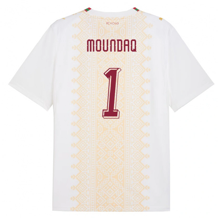 Danxen Women Morocco Taha Moundaq #1 White Gold Red Away Jersey 26-28 T-Shirt