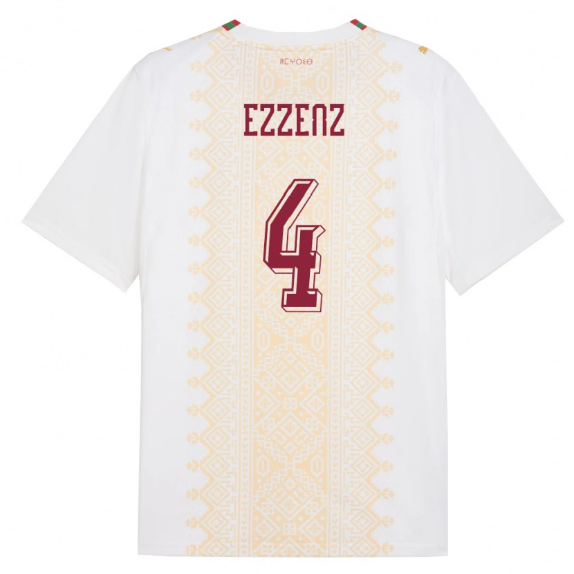 Danxen Women Morocco Wadie Ezzenz #4 White Gold Red Away Jersey 26-28 T-Shirt