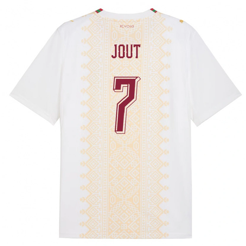 Danxen Women Morocco Adam Jout #7 White Gold Red Away Jersey 26-28 T-Shirt