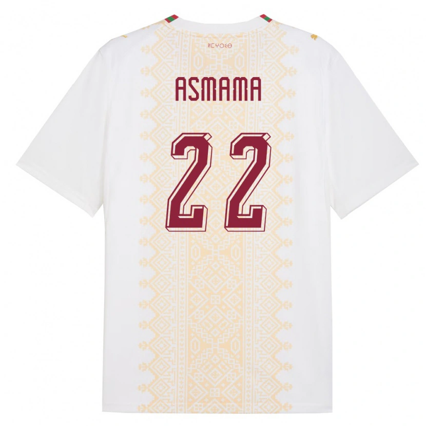 Danxen Women Morocco Reda Asmama #22 White Gold Red Away Jersey 26-28 T-Shirt