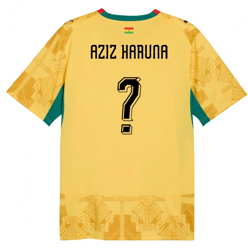 Danxen Women Ghana Dari Aziz Haruna #0 Yellow Red Black Away Jersey 26-28 T-Shirt