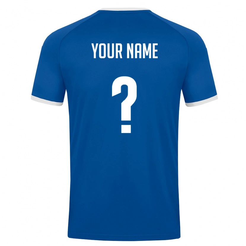 Danxen Kid Uzbekistan Your Name #0 Royal Blue White Home Jersey 26-28 T-Shirt