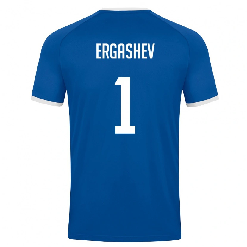 Danxen Kid Uzbekistan Botirali Ergashev #1 Royal Blue White Home Jersey 26-28 T-Shirt