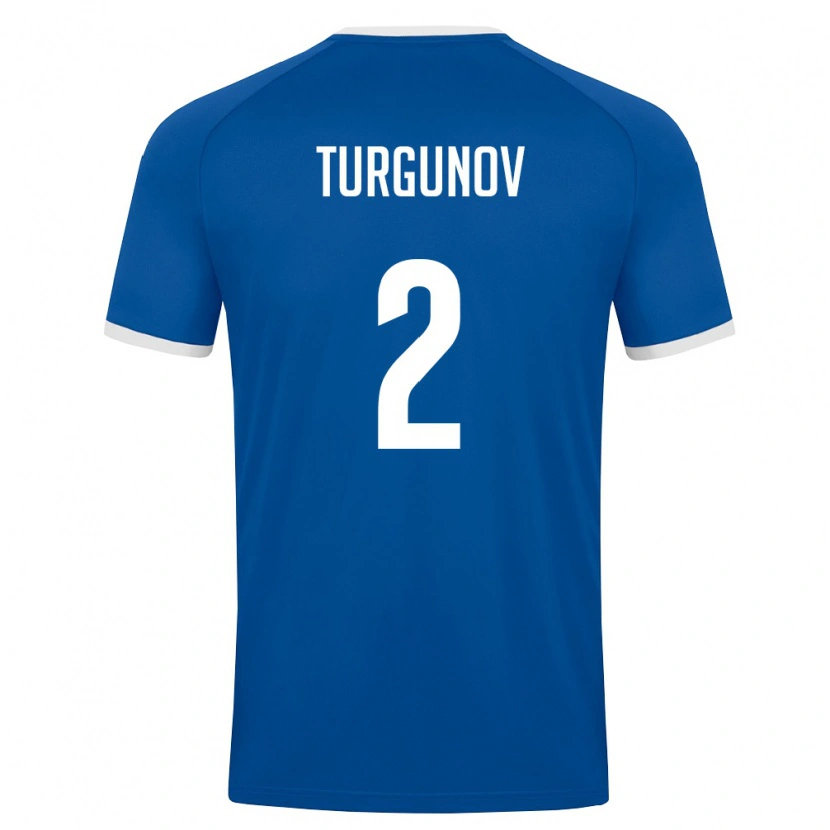 Danxen Kid Uzbekistan Kakhramon Turgunov #2 Royal Blue White Home Jersey 26-28 T-Shirt
