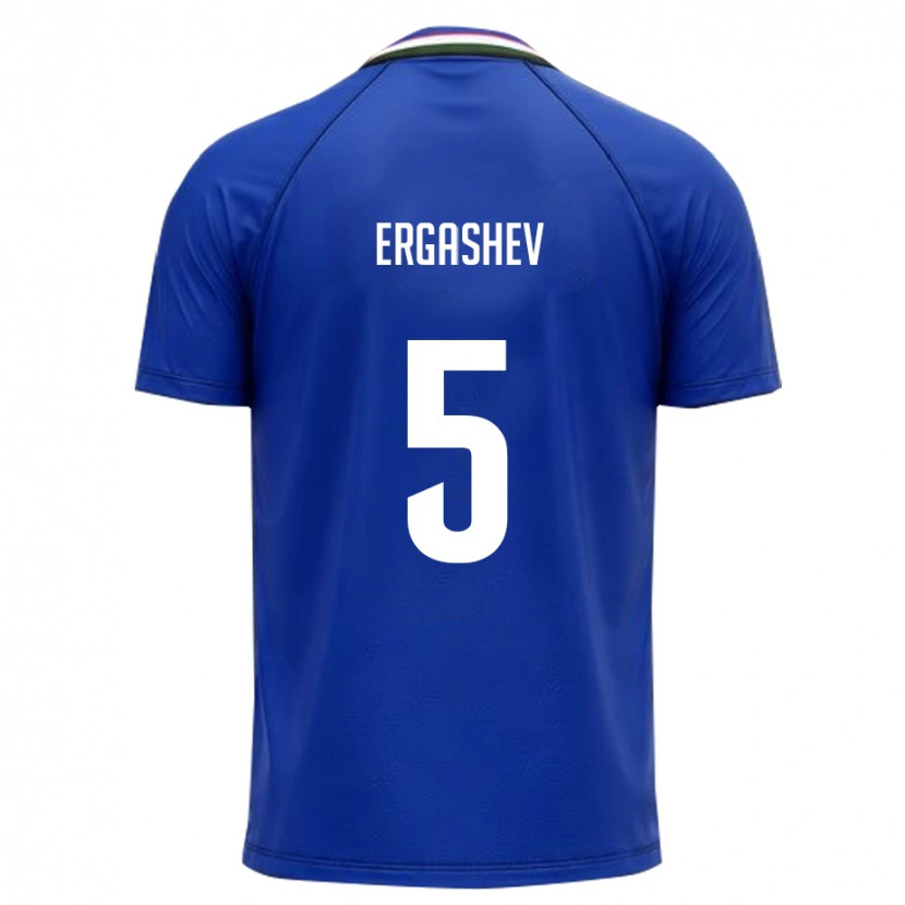 Danxen Kid Uzbekistan Ozodbek Ergashev #5 Royal Blue White Home Jersey 26-28 T-Shirt