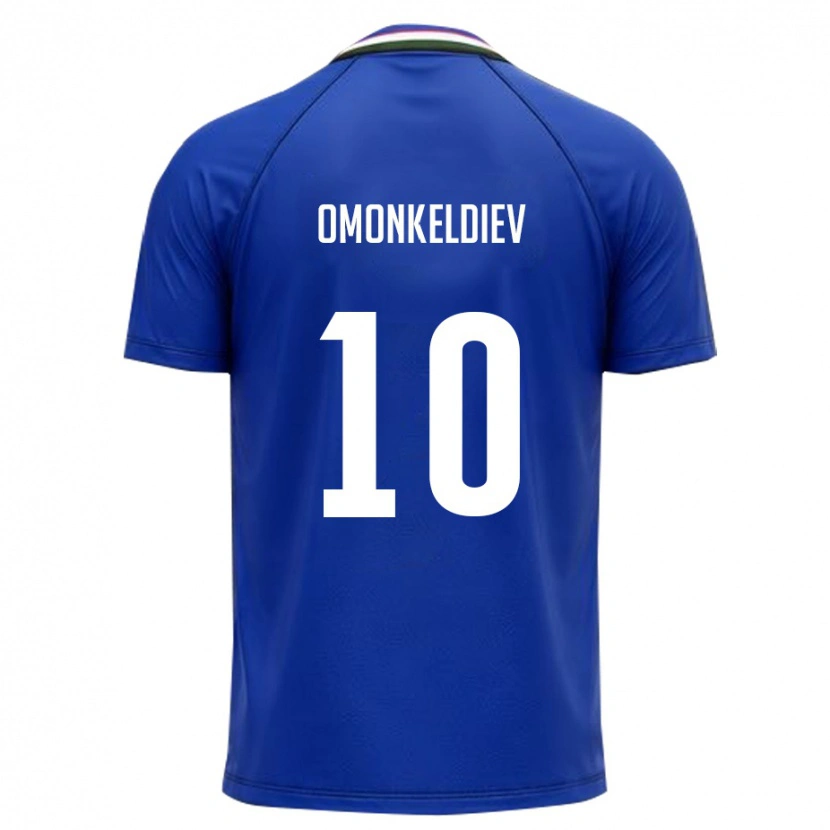 Danxen Kid Uzbekistan Fazliddin Omonkeldiev #10 Royal Blue White Home Jersey 26-28 T-Shirt