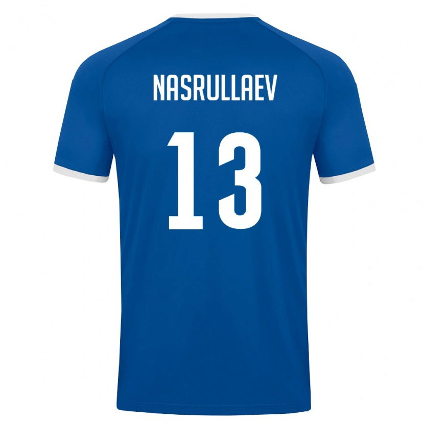 Danxen Kid Uzbekistan Sherzod Nasrullaev #13 Royal Blue White Home Jersey 26-28 T-Shirt