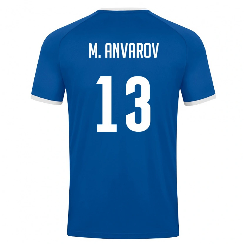 Danxen Kid Uzbekistan Mirjalol Anvarov #13 Royal Blue White Home Jersey 26-28 T-Shirt