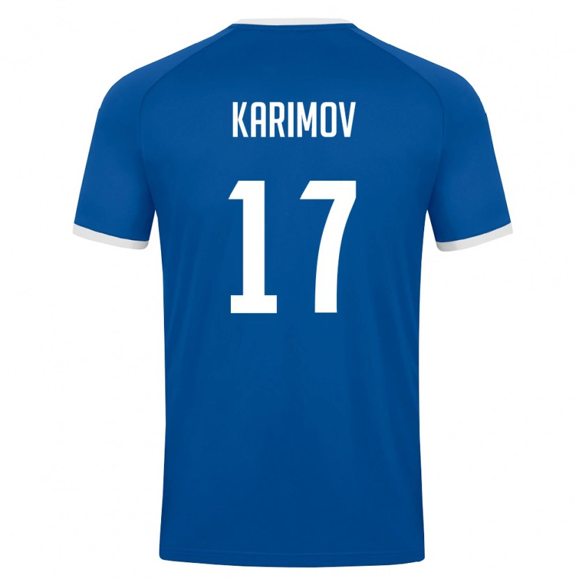 Danxen Kid Uzbekistan Ollobergan Karimov #17 Royal Blue White Home Jersey 26-28 T-Shirt