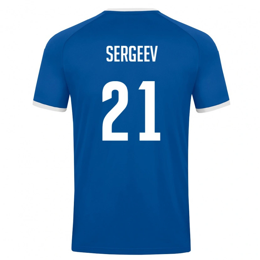 Danxen Kid Uzbekistan Igor Sergeev #21 Royal Blue White Home Jersey 26-28 T-Shirt