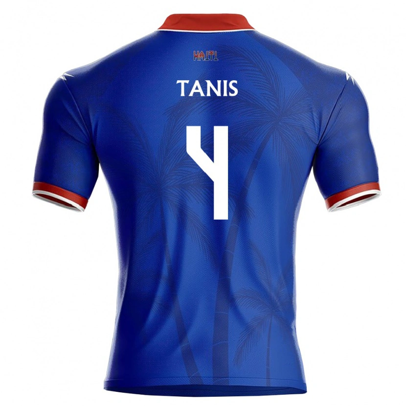 Danxen Kid Haiti Marckidens Tanis #4 Blue Red White Home Jersey 26-28 T-Shirt