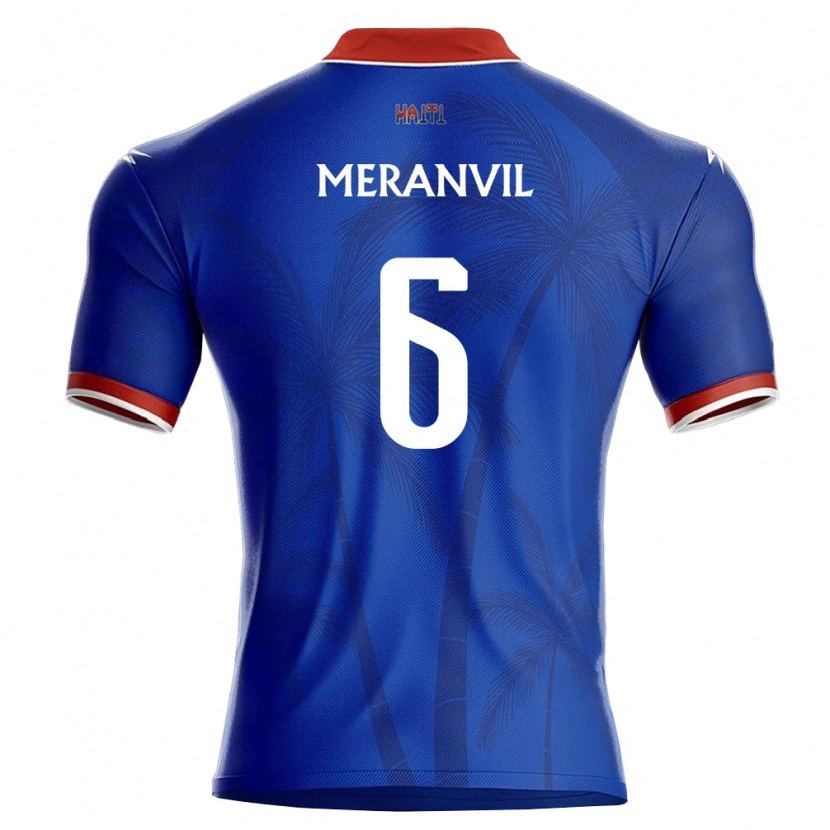 Danxen Kid Haiti Bill Meranvil #6 Blue Red White Home Jersey 26-28 T-Shirt