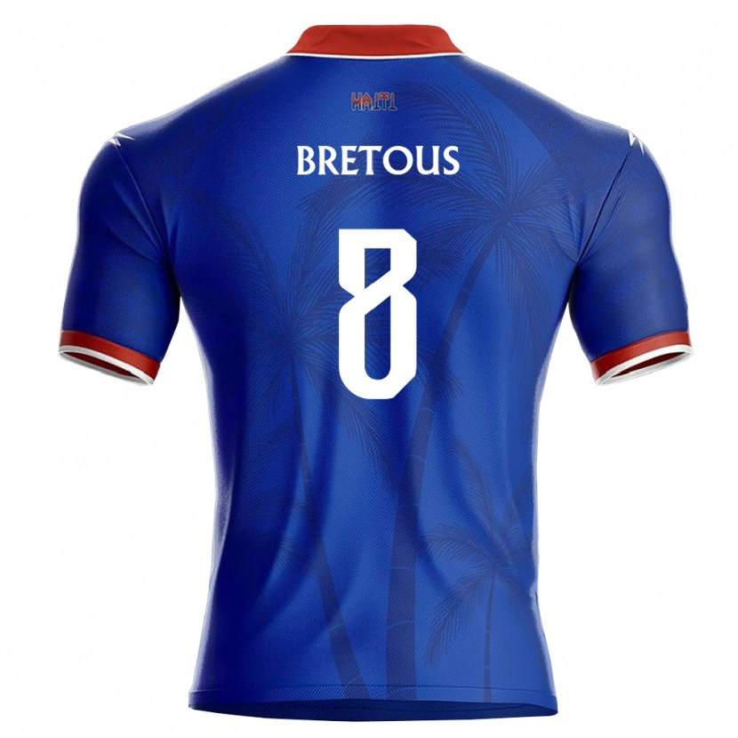 Danxen Kid Haiti Julian Bretous #8 Blue Red White Home Jersey 26-28 T-Shirt