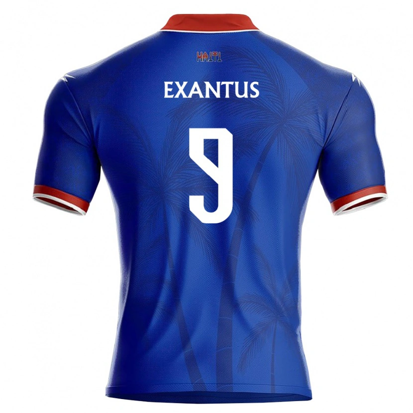 Danxen Kid Haiti Clavens Exantus #9 Blue Red White Home Jersey 26-28 T-Shirt