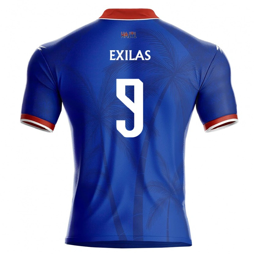 Danxen Kid Haiti Marvenly Exilas #9 Blue Red White Home Jersey 26-28 T-Shirt