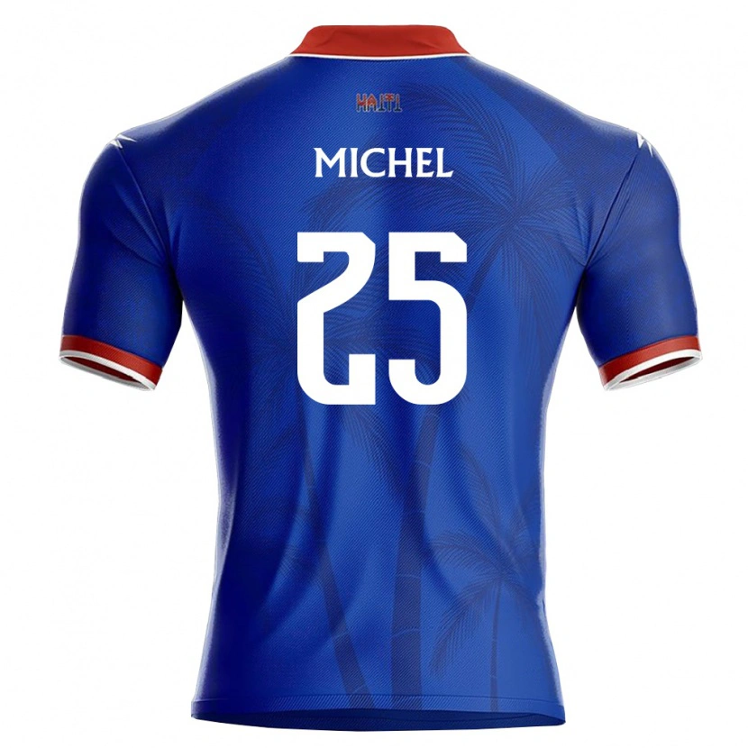 Danxen Kid Haiti Téo James Michel #25 Blue Red White Home Jersey 26-28 T-Shirt