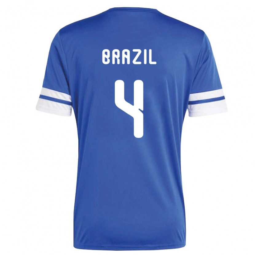 Danxen Kid Curaçao Keano Brazil #4 Navy White Home Jersey 26-28 T-Shirt