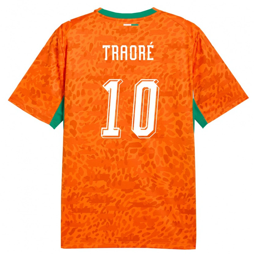 Danxen Kid Ivory Coast Abdoulaye Traoré #10 Orange Green White Home Jersey 26-28 T-Shirt