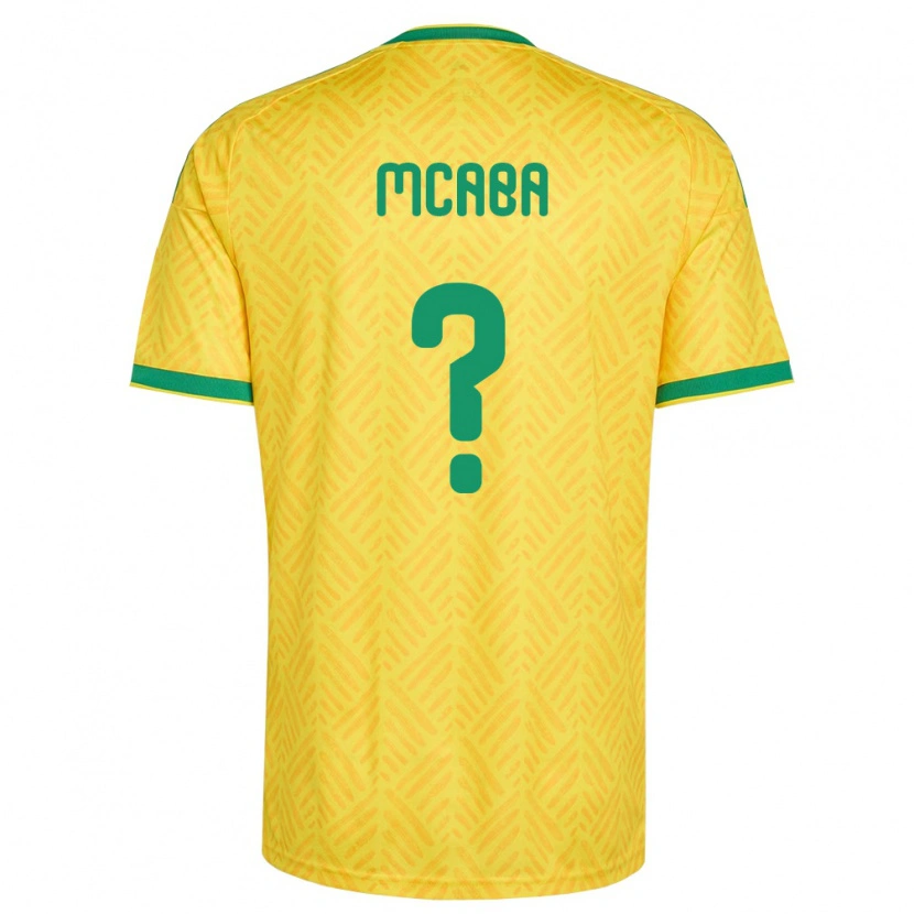 Danxen Kid South Africa Athenkosi Mcaba #0 Yellow Green Home Jersey 26-28 T-Shirt