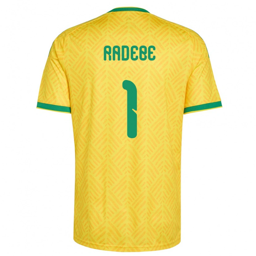 Danxen Kid South Africa Lwandiso Radebe #1 Yellow Green Home Jersey 26-28 T-Shirt
