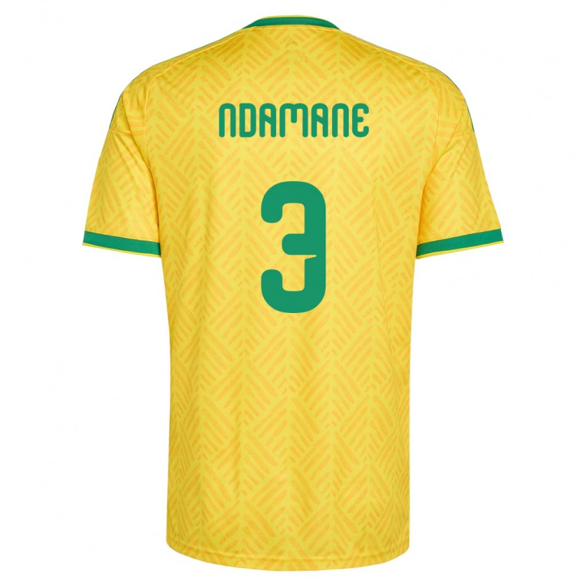 Danxen Kid South Africa Khulumani Ndamane #3 Yellow Green Home Jersey 26-28 T-Shirt