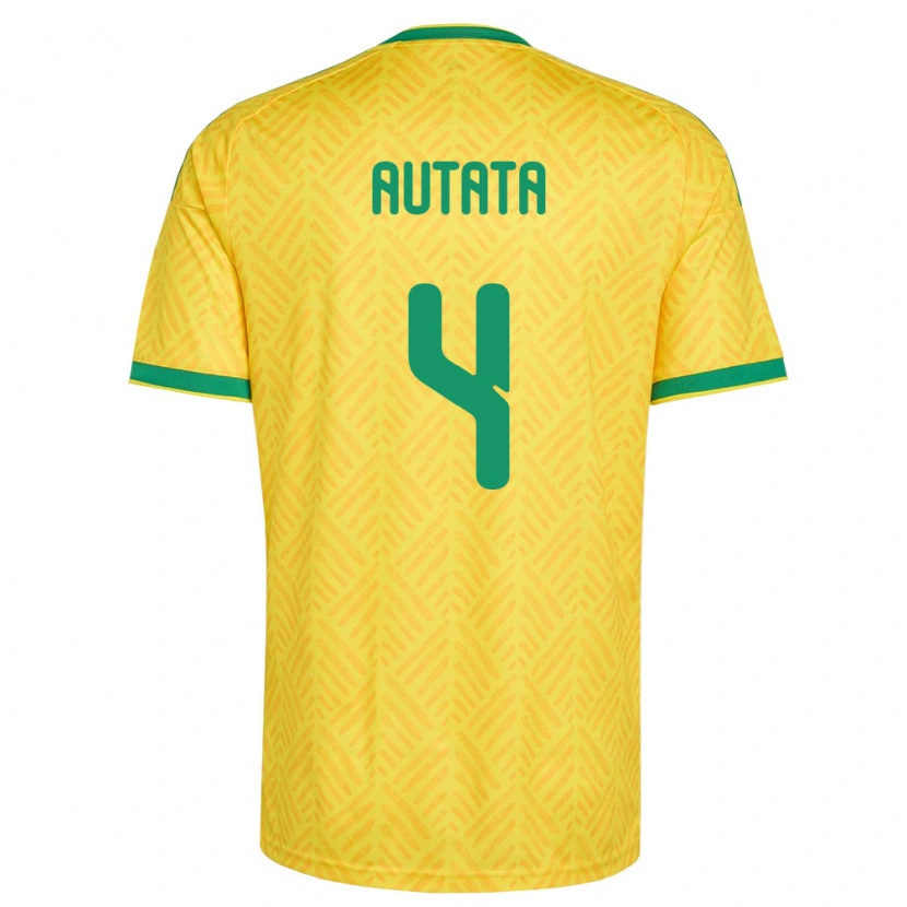 Danxen Kid South Africa Patrick Autata #4 Yellow Green Home Jersey 26-28 T-Shirt
