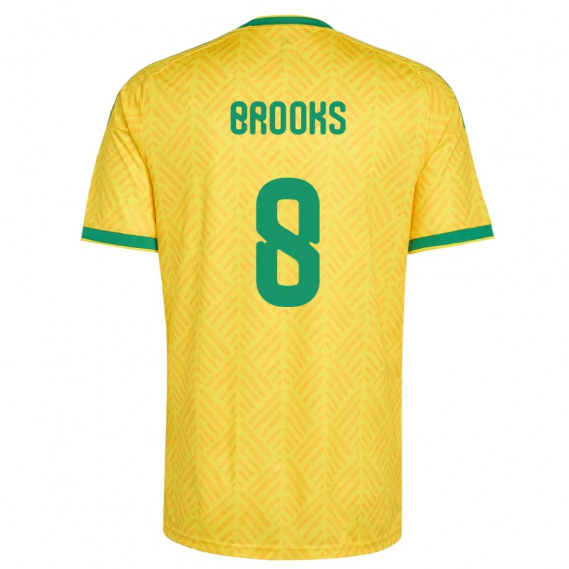 Danxen Kid South Africa Ethan Brooks #8 Yellow Green Home Jersey 26-28 T-Shirt