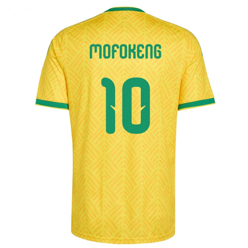 Danxen Kid South Africa Relebohile Mofokeng #10 Yellow Green Home Jersey 26-28 T-Shirt