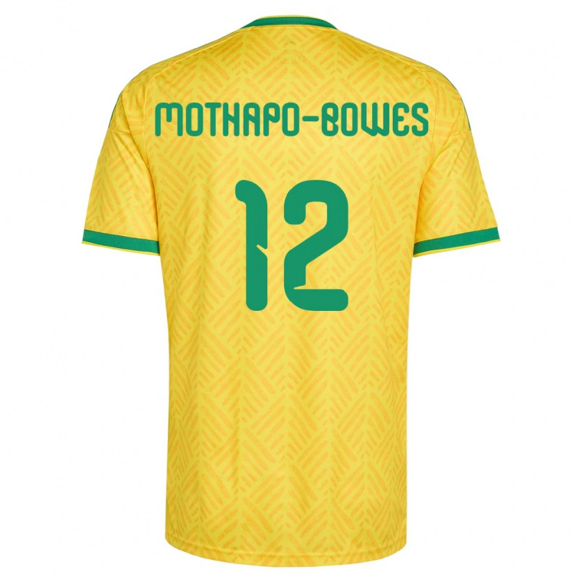 Danxen Kid South Africa Tumi Mothapo-Bowes #12 Yellow Green Home Jersey 26-28 T-Shirt
