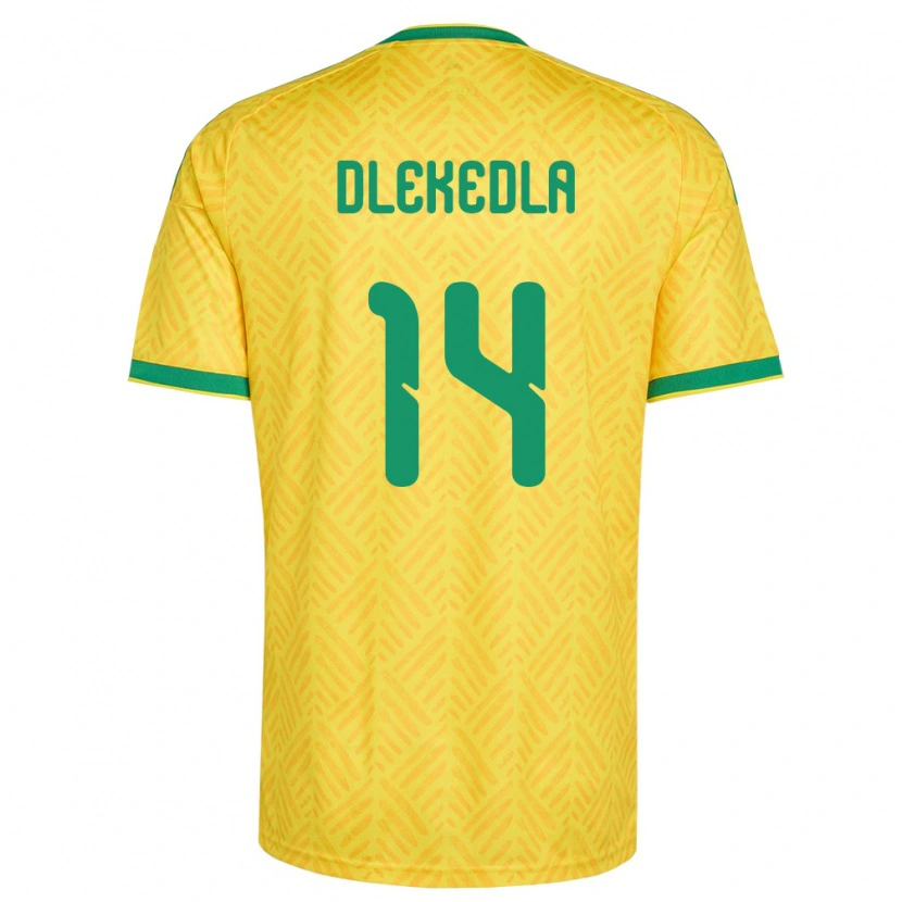 Danxen Kid South Africa Abulele Dlekedla #14 Yellow Green Home Jersey 26-28 T-Shirt