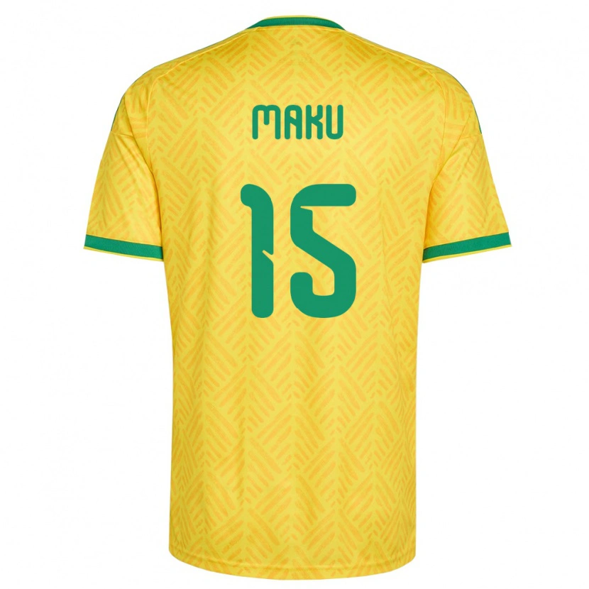Danxen Kid South Africa Lazola Maku #15 Yellow Green Home Jersey 26-28 T-Shirt