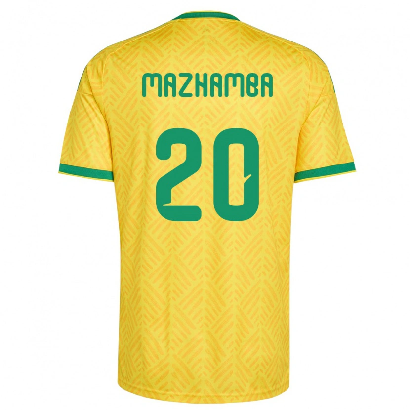 Danxen Kid South Africa Takalani Mazhamba #20 Yellow Green Home Jersey 26-28 T-Shirt