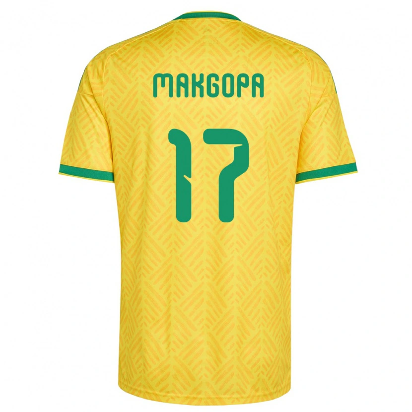 Danxen Kid South Africa Evidence Makgopa #17 Yellow Green Home Jersey 26-28 T-Shirt
