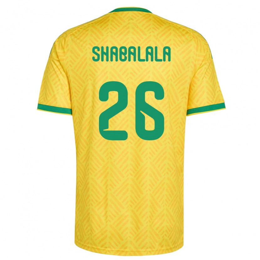 Danxen Kid South Africa Mduduzi Shabalala #26 Yellow Green Home Jersey 26-28 T-Shirt