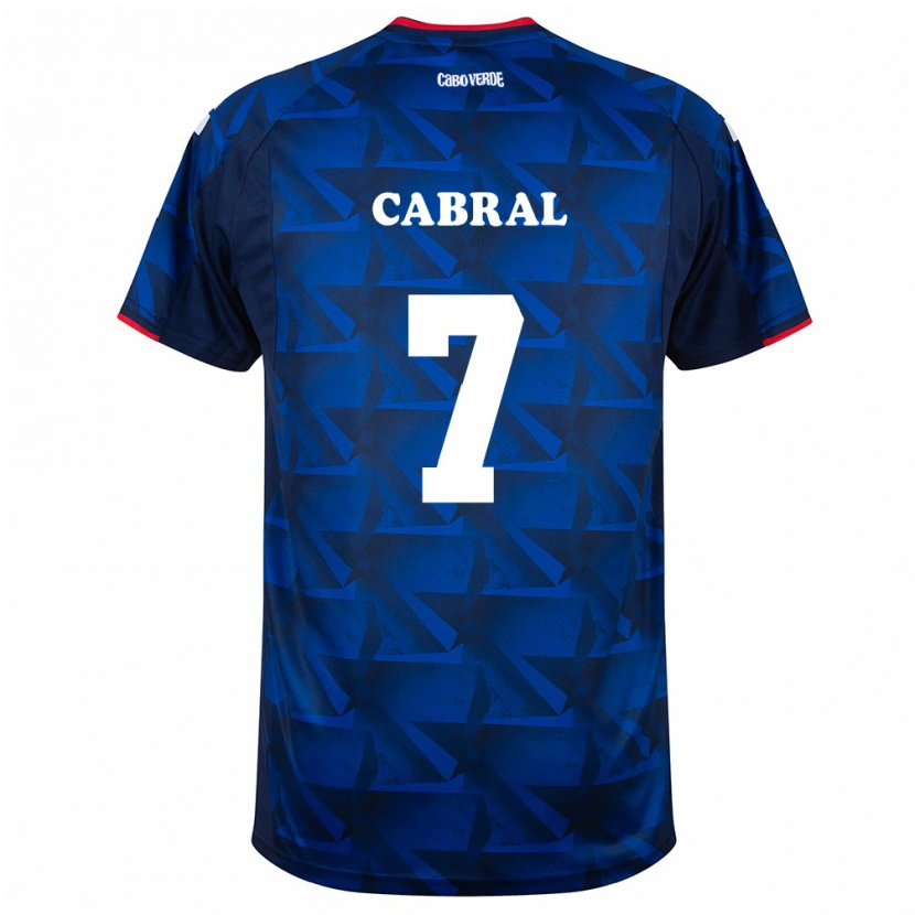 Danxen Kid Cape Verde Jovane Cabral #7 Royal Blue Red Home Jersey 26-28 T-Shirt