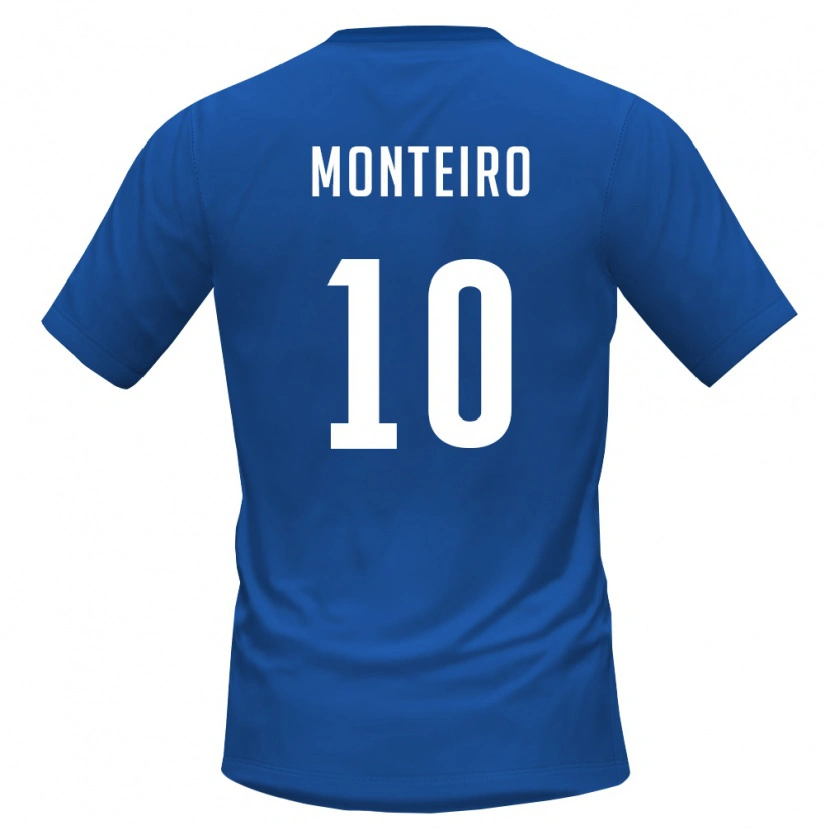 Danxen Kid Cape Verde Jamiro Monteiro #10 Royal Blue Red Home Jersey 26-28 T-Shirt