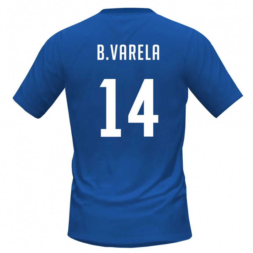 Danxen Kid Cape Verde Bruno Varela #14 Royal Blue Red Home Jersey 26-28 T-Shirt