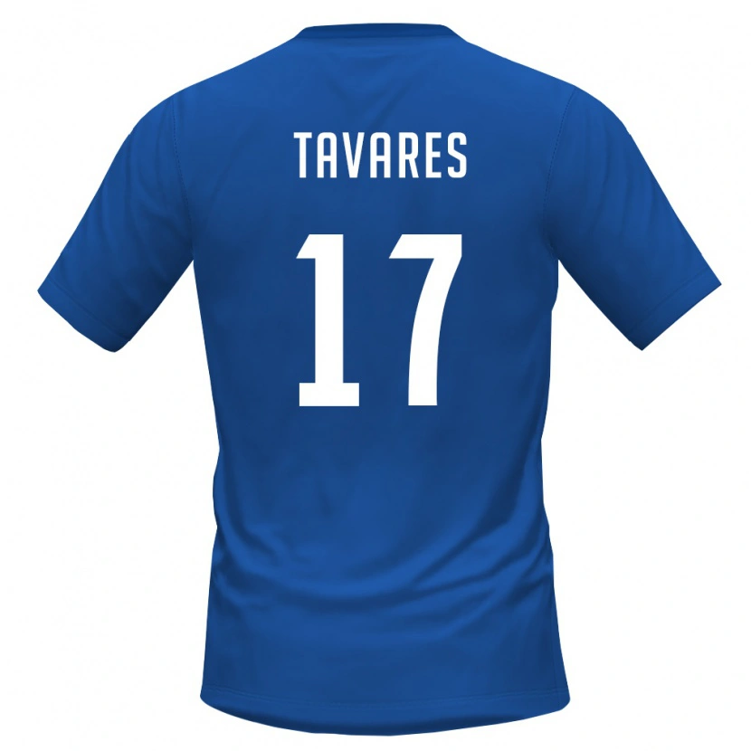 Danxen Kid Cape Verde Heri Tavares #17 Royal Blue Red Home Jersey 26-28 T-Shirt