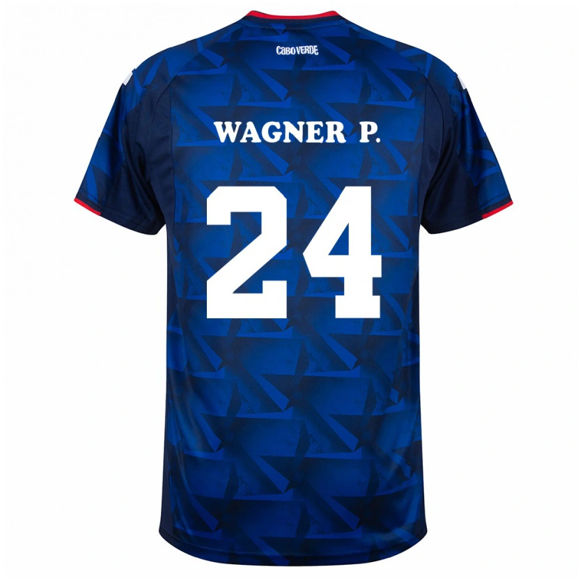 Danxen Kid Cape Verde Wagner Pina #24 Royal Blue Red Home Jersey 26-28 T-Shirt