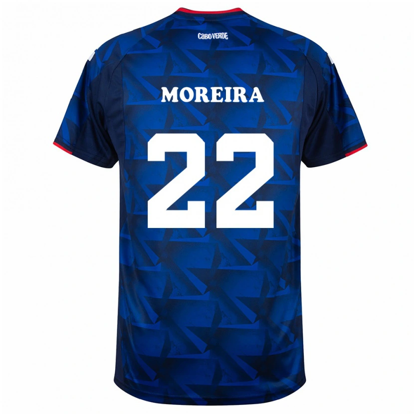 Danxen Kid Cape Verde Steven Moreira #22 Royal Blue Red Home Jersey 26-28 T-Shirt