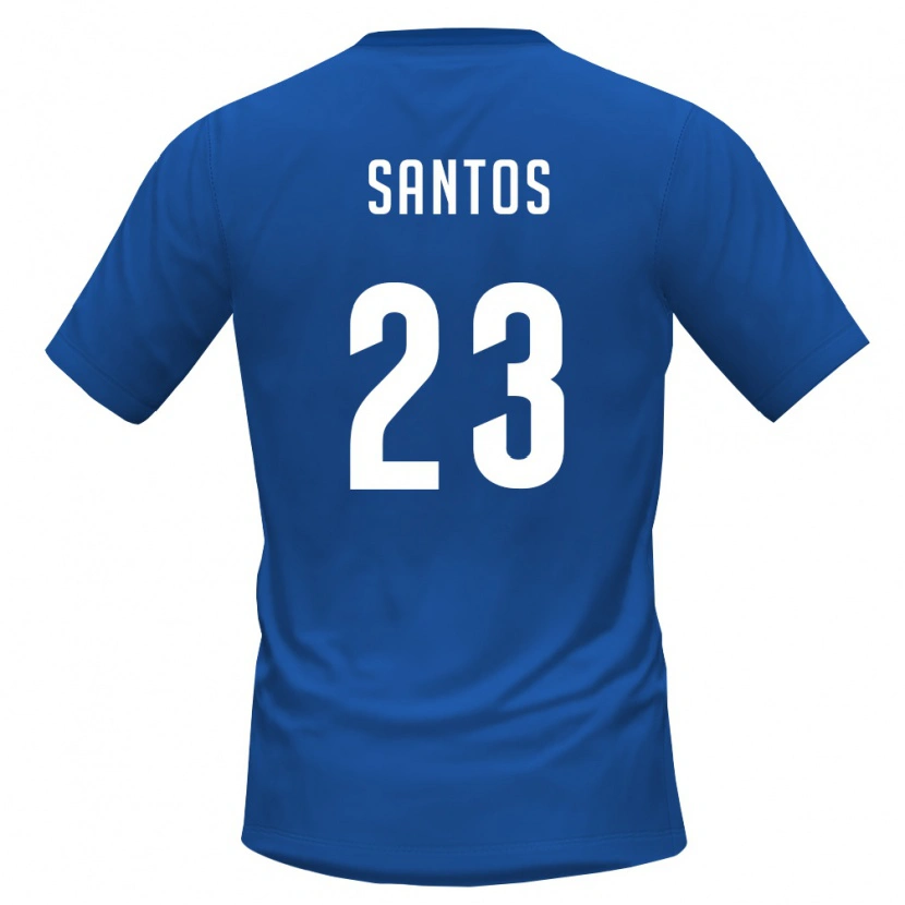 Danxen Kid Cape Verde Ricardo Santos #23 Royal Blue Red Home Jersey 26-28 T-Shirt