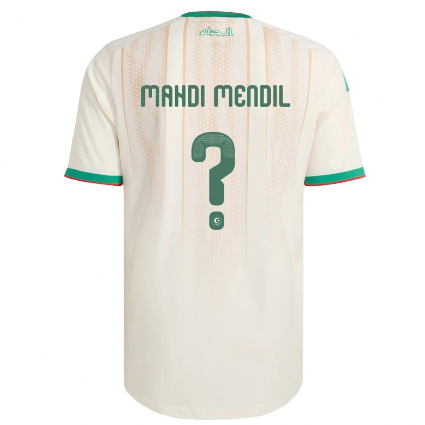 Danxen Kid Algeria Anis Mahdi Mendil #0 Off-White Green Red Home Jersey 26-28 T-Shirt