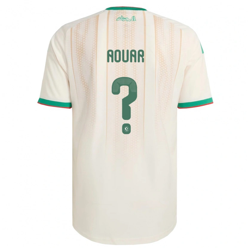 Danxen Kid Algeria Houssem Aouar #0 Off-White Green Red Home Jersey 26-28 T-Shirt