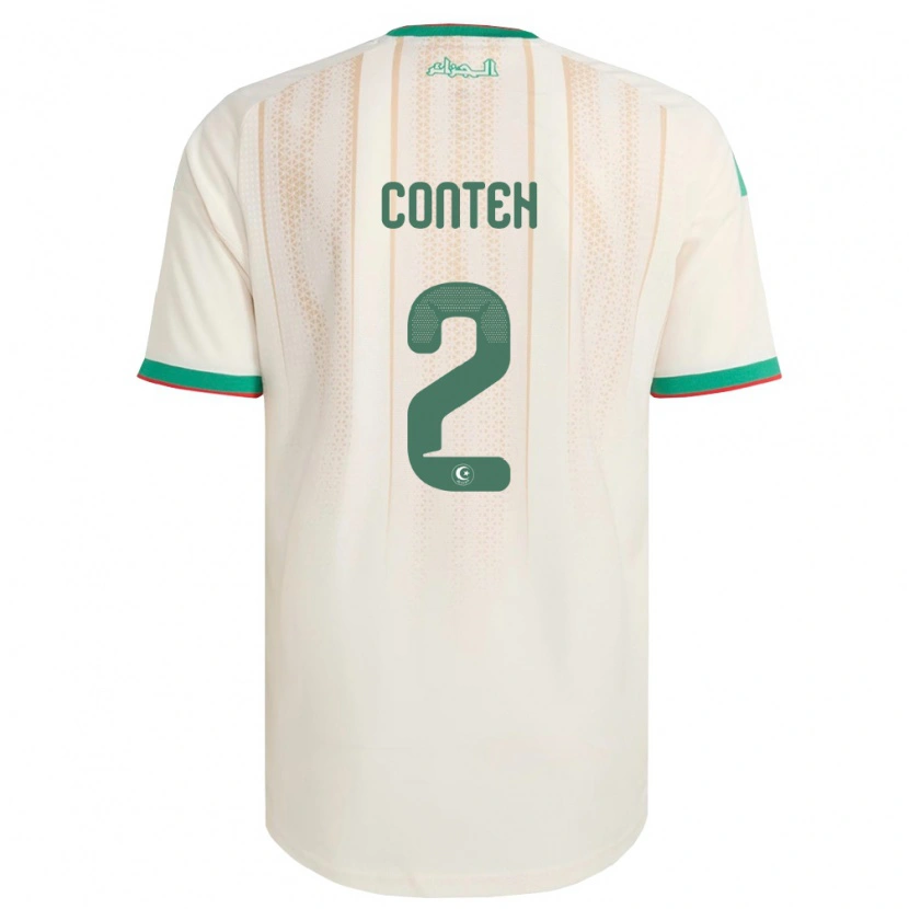 Danxen Kid Algeria Jalil Conteh #2 Off-White Green Red Home Jersey 26-28 T-Shirt