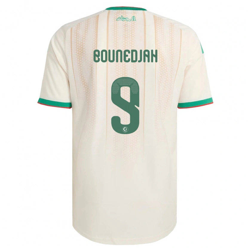 Danxen Kid Algeria Baghdad Bounedjah #9 Off-White Green Red Home Jersey 26-28 T-Shirt